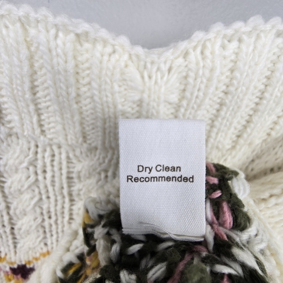 BLU PEPPER COZY LIFE Knit Sweater Cropped Tank Top Cream Multicolor Women Size M - Picture 9 of 9